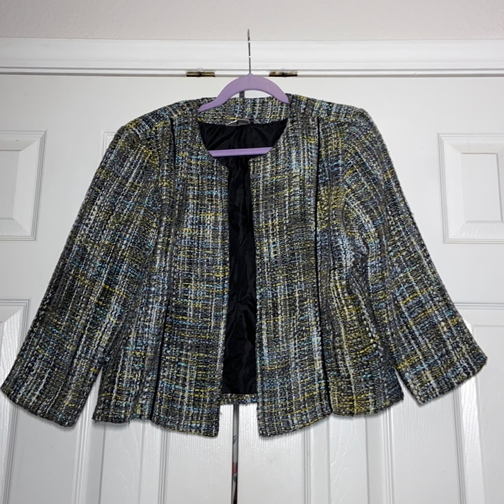 Christopher & Banks 3/4 Sleeve Woven Jacket XL